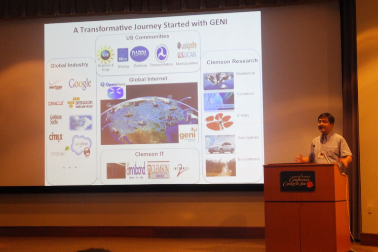 Figure 4. K-C Wang of Clemson University describes how his research was transformed by the GENI infrastructure.